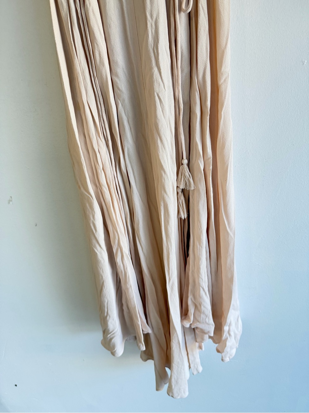 ASTR The Label Cream Embroidered Side Tie Lace Up Maxi Dress Small 8550 - Picture 5 of 13